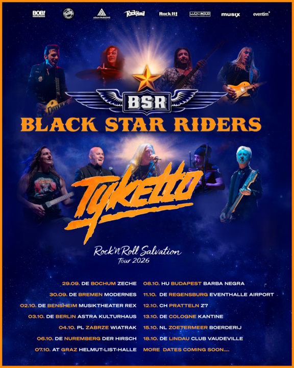 Medium black star riders tyketto 2026 poster 4zu5